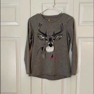 Carhartt Kids Force Long Sleeve Deer Shirt. Girls Size XL 14